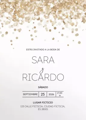 Invitación de boda Gold Elegant