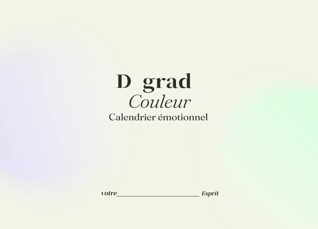 Calendrier des émotions minimaliste dégradé