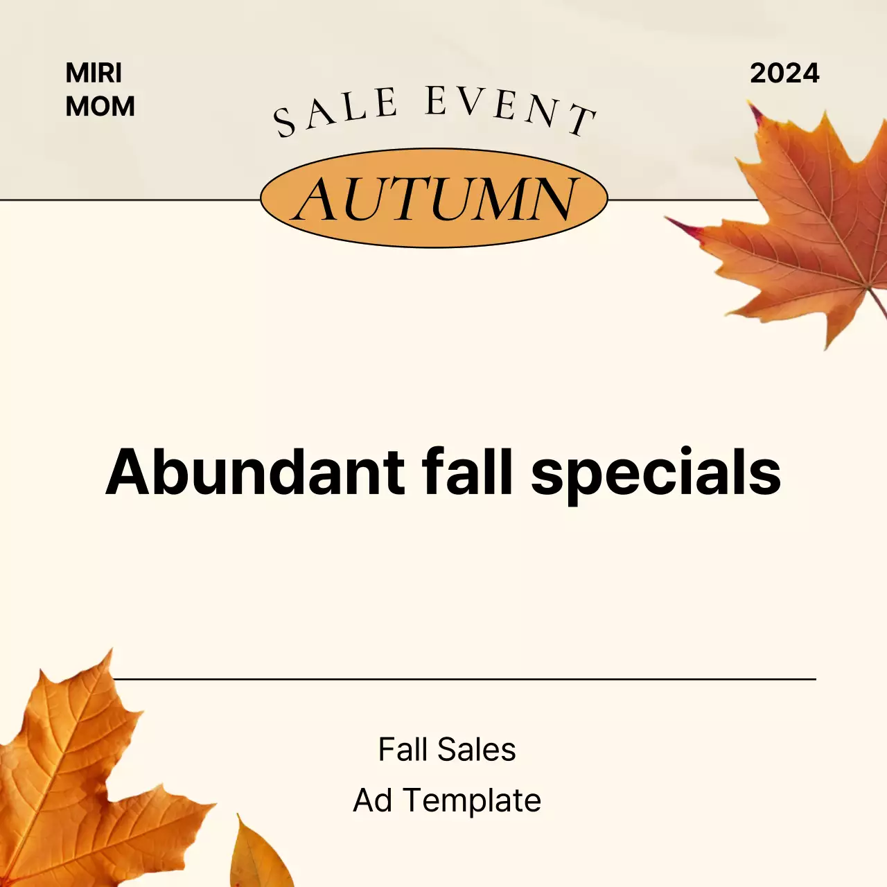 Beige Simple Autumn Promotion Instagram Carousel
