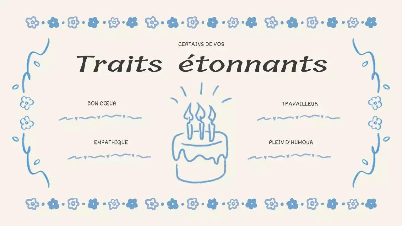 événement floral bleu anniversaire