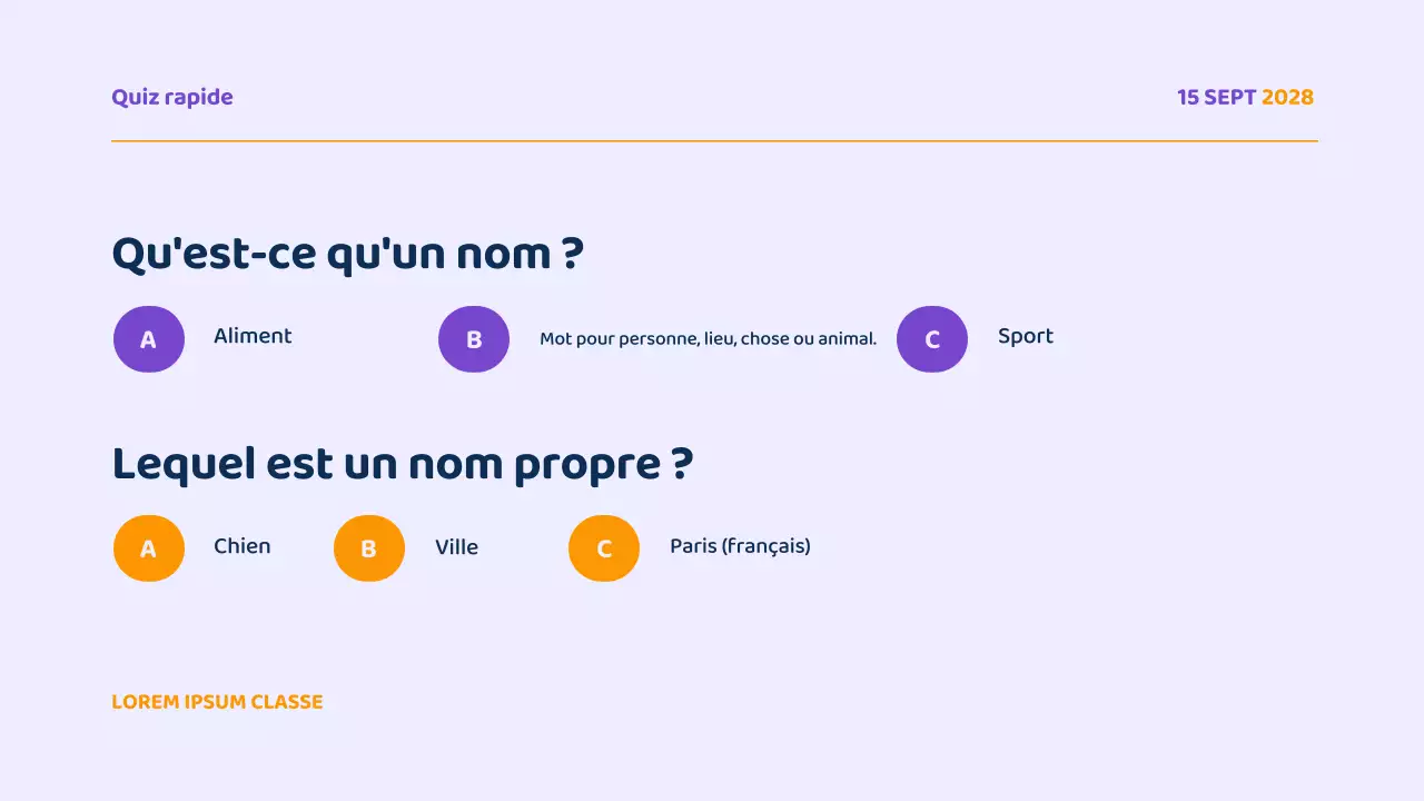 Présentation du cours de grammaire moderne en violet