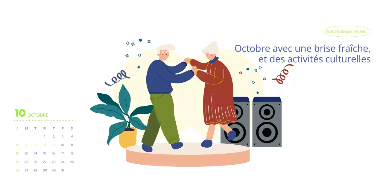 Calendrier d'entreprise avec de jolies illustrations