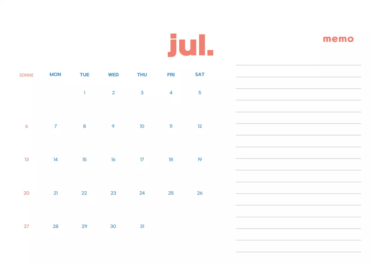 Geschäftskalender mit niedlichen Illustrationen