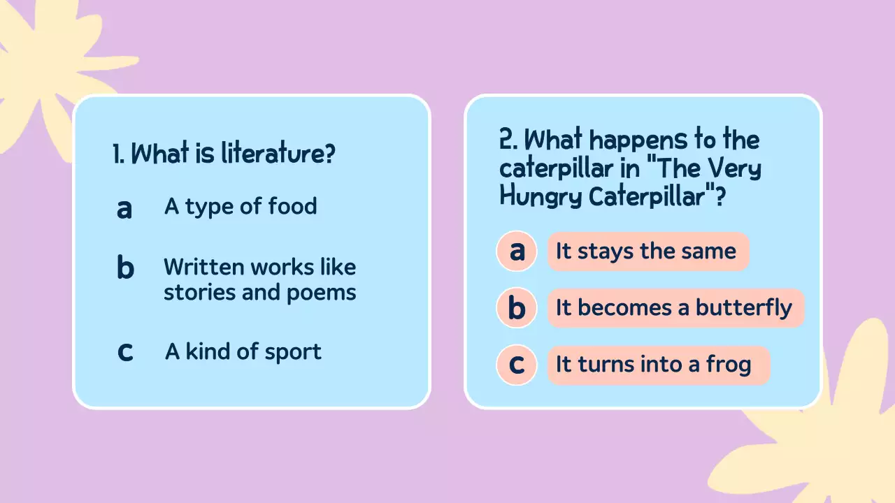 Peach Minimal Literature Course Presentation
