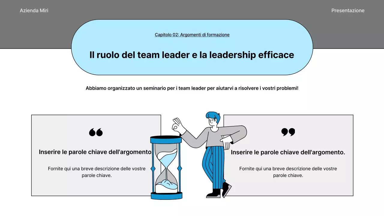 Una semplice guida ai seminari interni in nero e blu