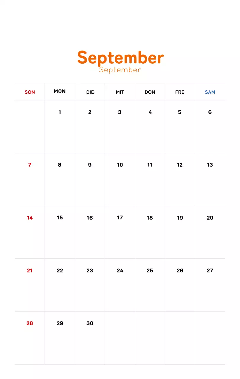 Neujahrskalender mit warmen Illustrationen