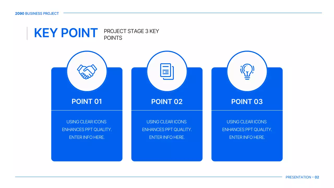 Apresentação de negócios profissional azul