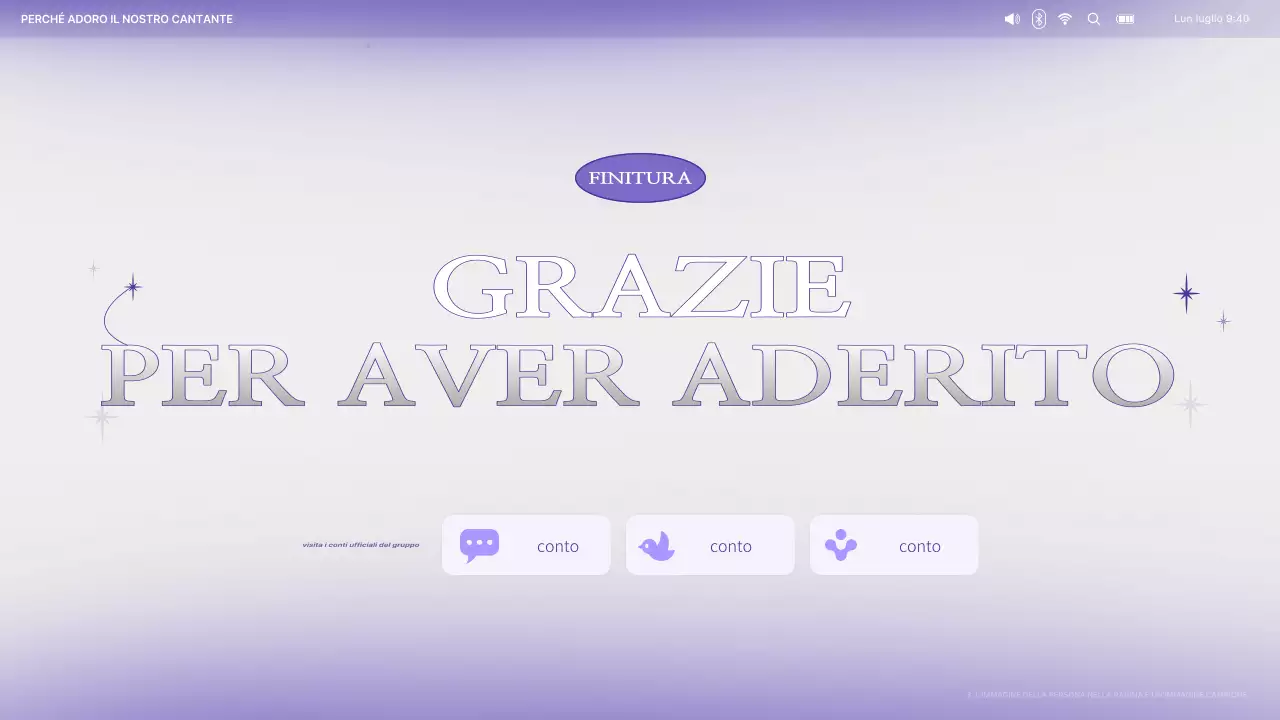 pubblicità fandom viola di tendenza