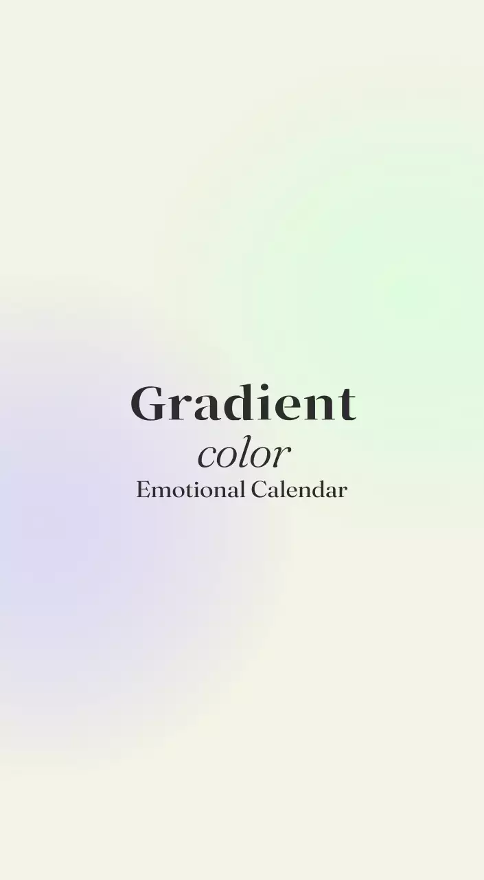 グラデーションミニマルカレンダーカレンダー