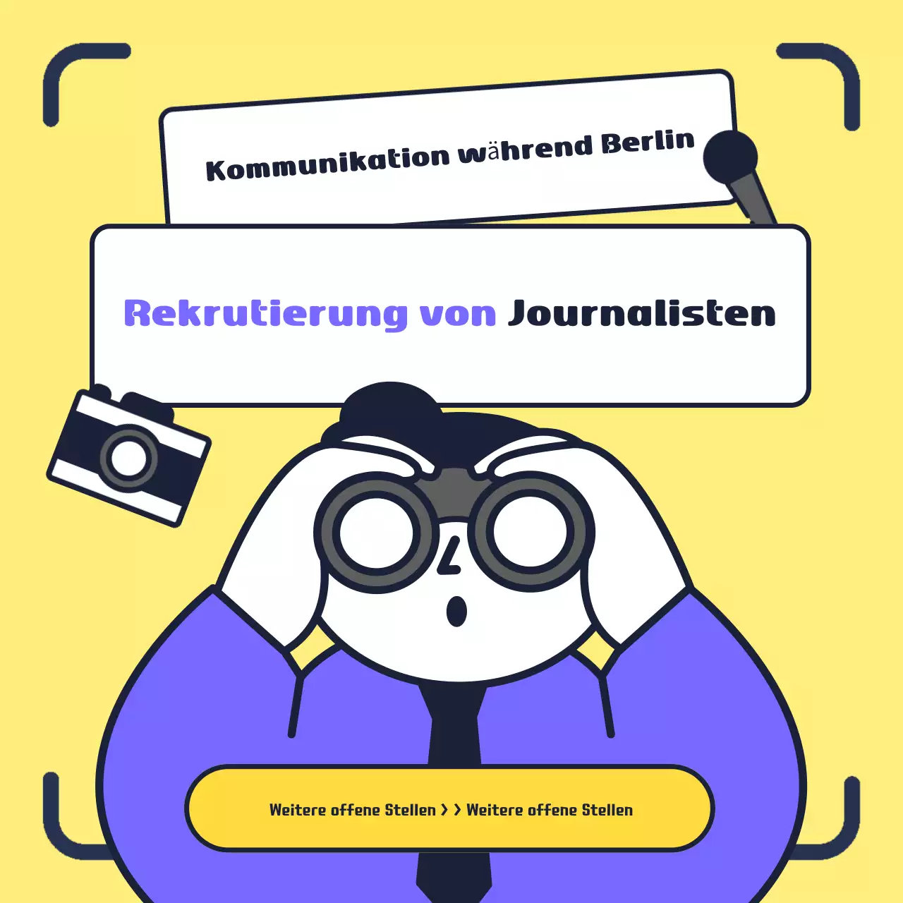 Gelbe, aufgeräumte Quartiersentwicklungsjournalisten gesucht