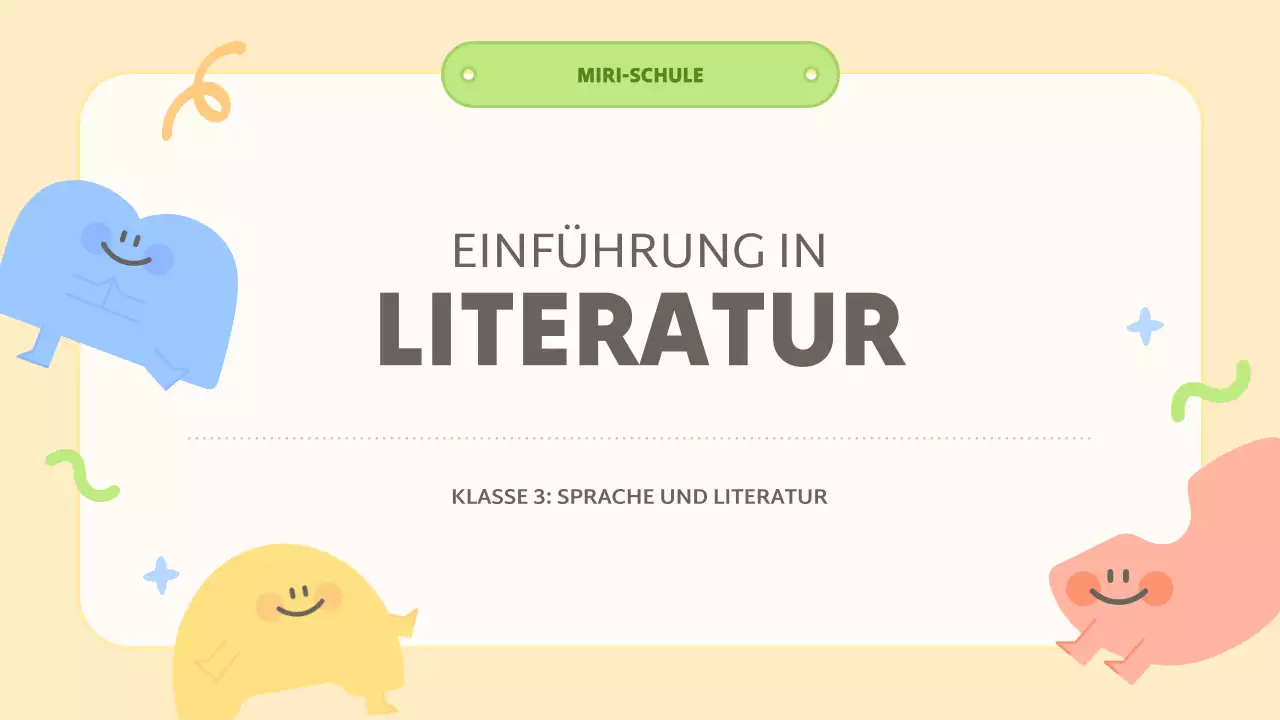 gelbe abstrakte Literaturklasse