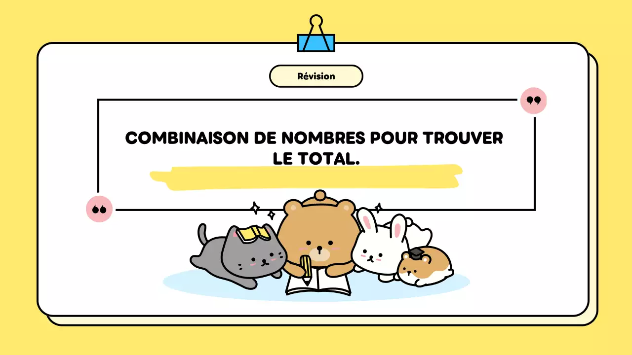 cours de mathématiques de base en jaune