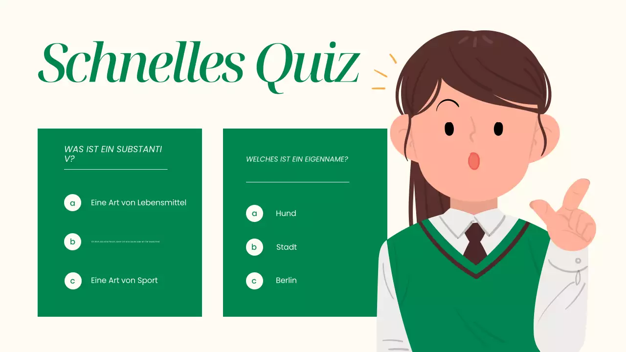 Beige Einfache Grammatik und Nomen Präsentation