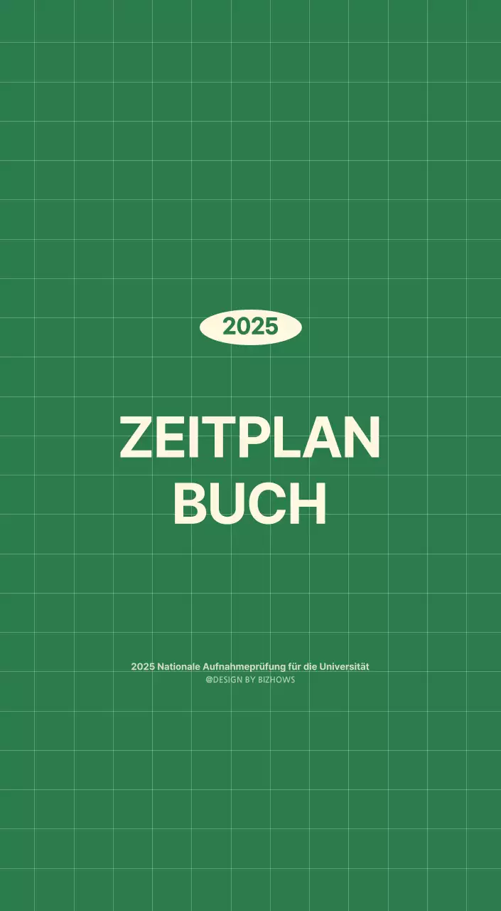 SAT D-Day Notizblock Konzept Wandkalender in grün und hellgelb