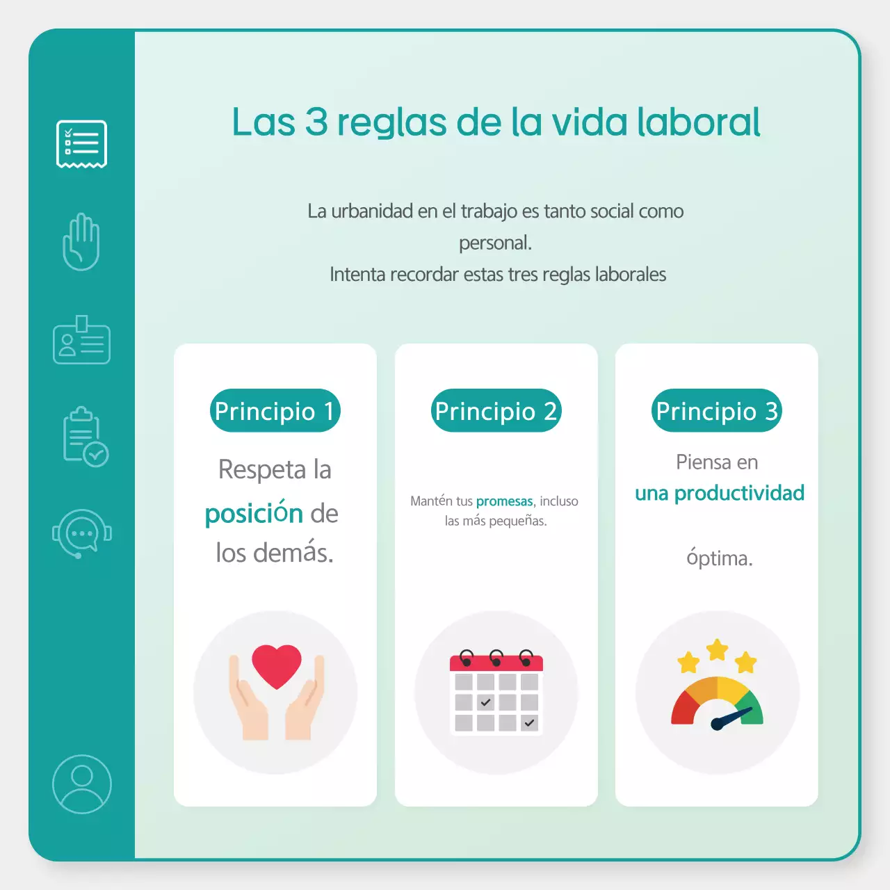 Formación en etiqueta en el lugar de trabajo Mint Simple