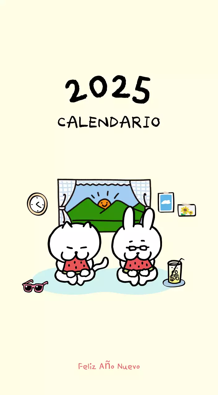 Calendario diario en marfil