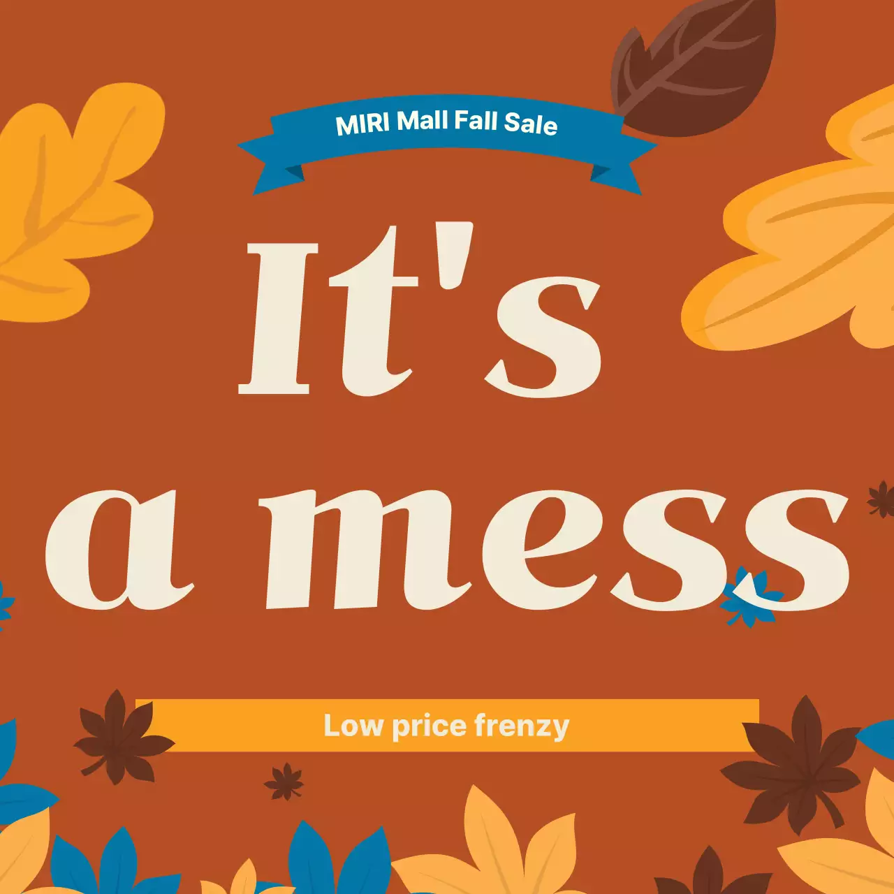 Orange Vintage Fall Promotion Instagram Carousel