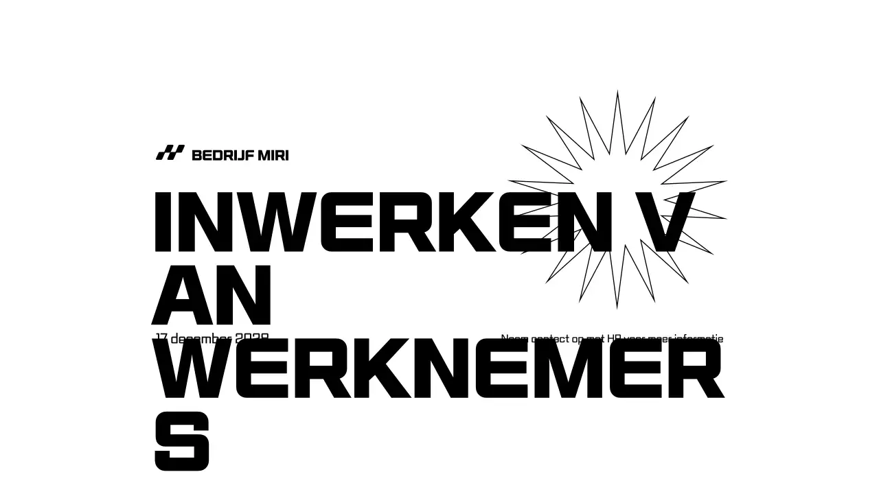 Zwart-wit presentaties voor het inwerken van werknemers