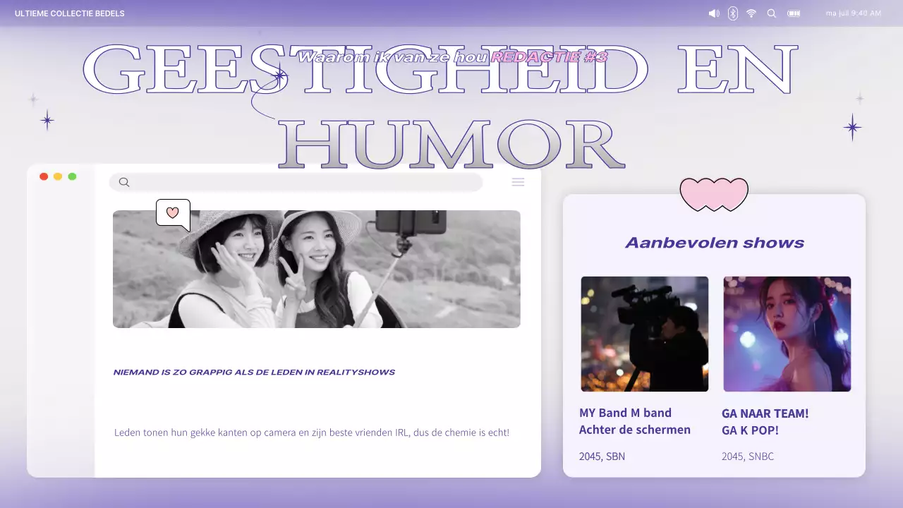 paars trendy fandom advertentie