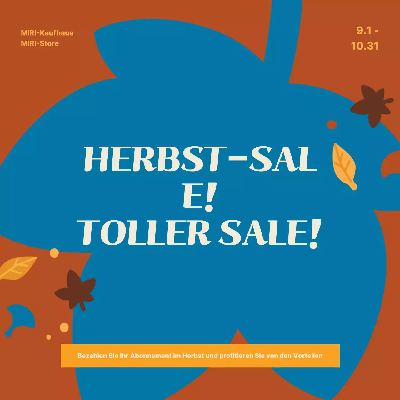 Förderung eines braunen Vintage-Verkaufs