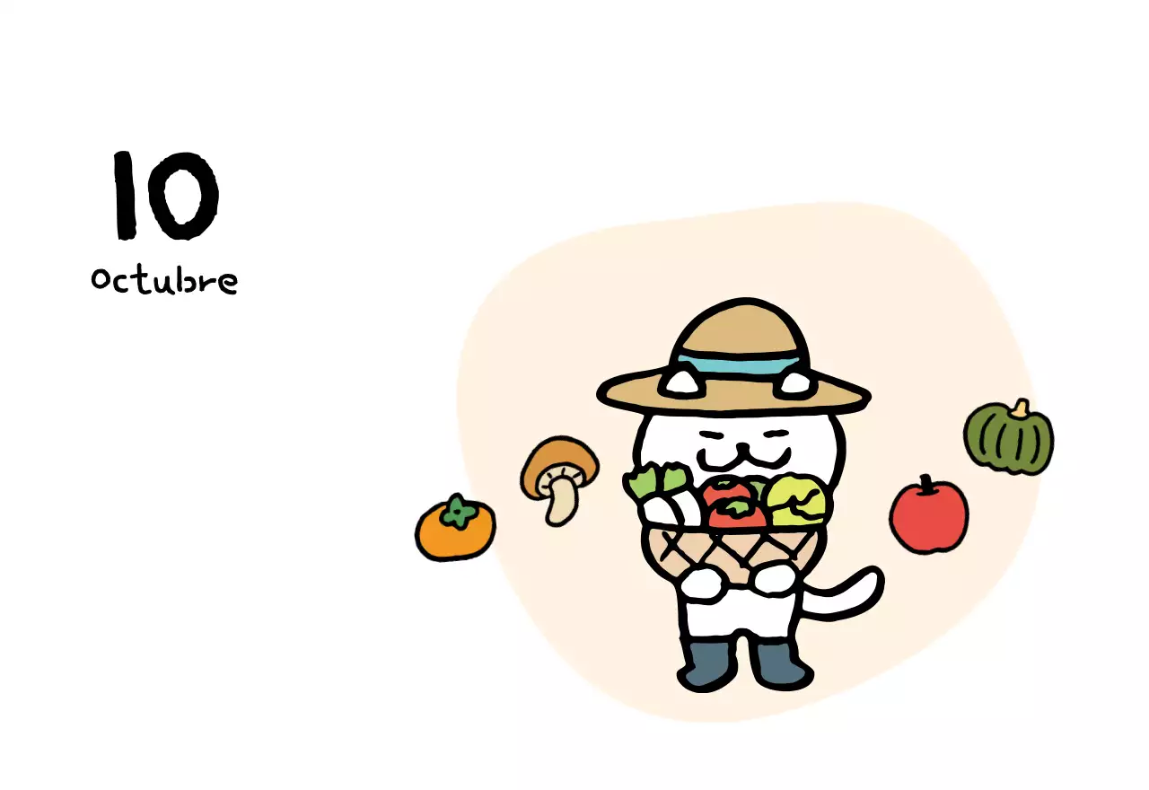 Calendario diario en marfil