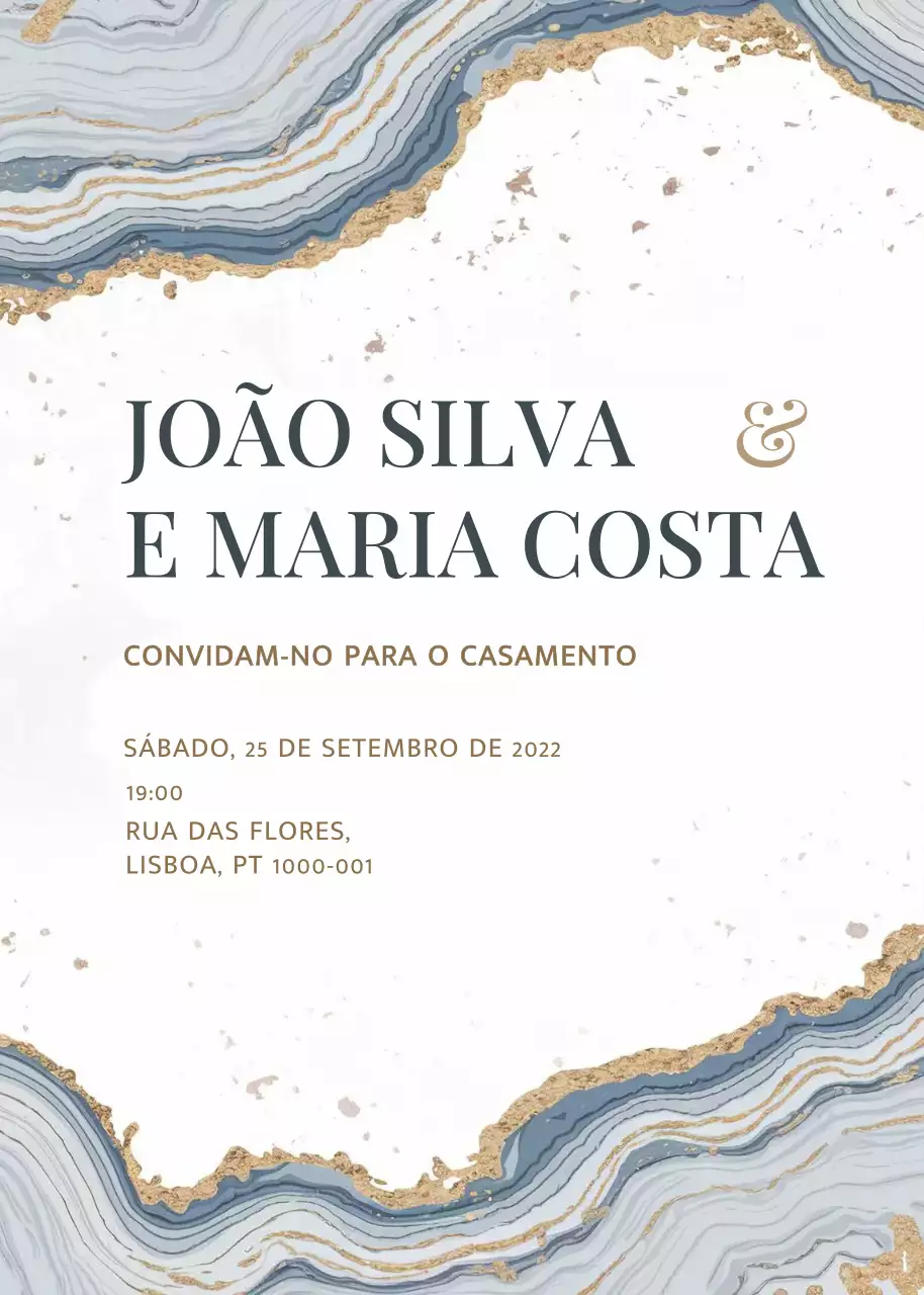 Convite de casamento bege e elegante