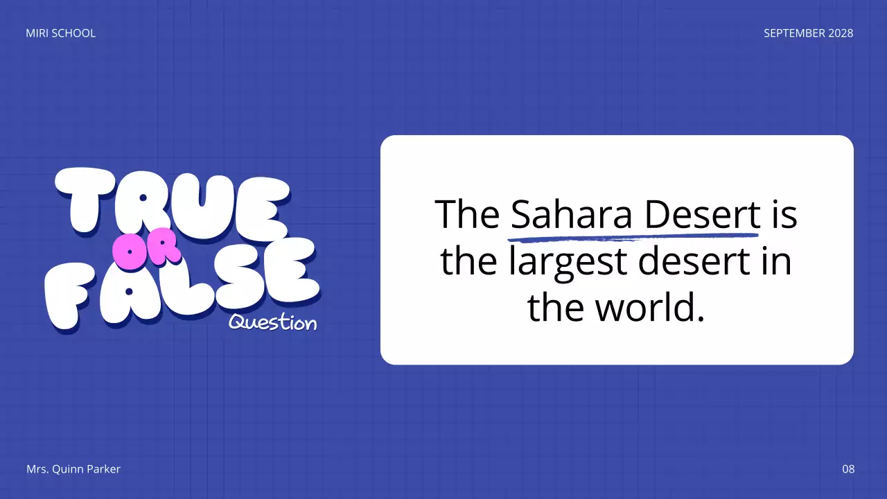 Blue Playful Quiz Announcement Presentation