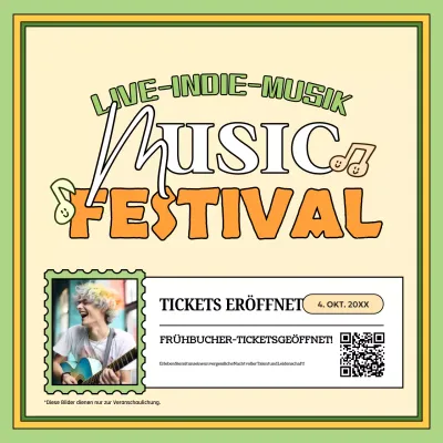 grün und orange pop live indie musik festival event