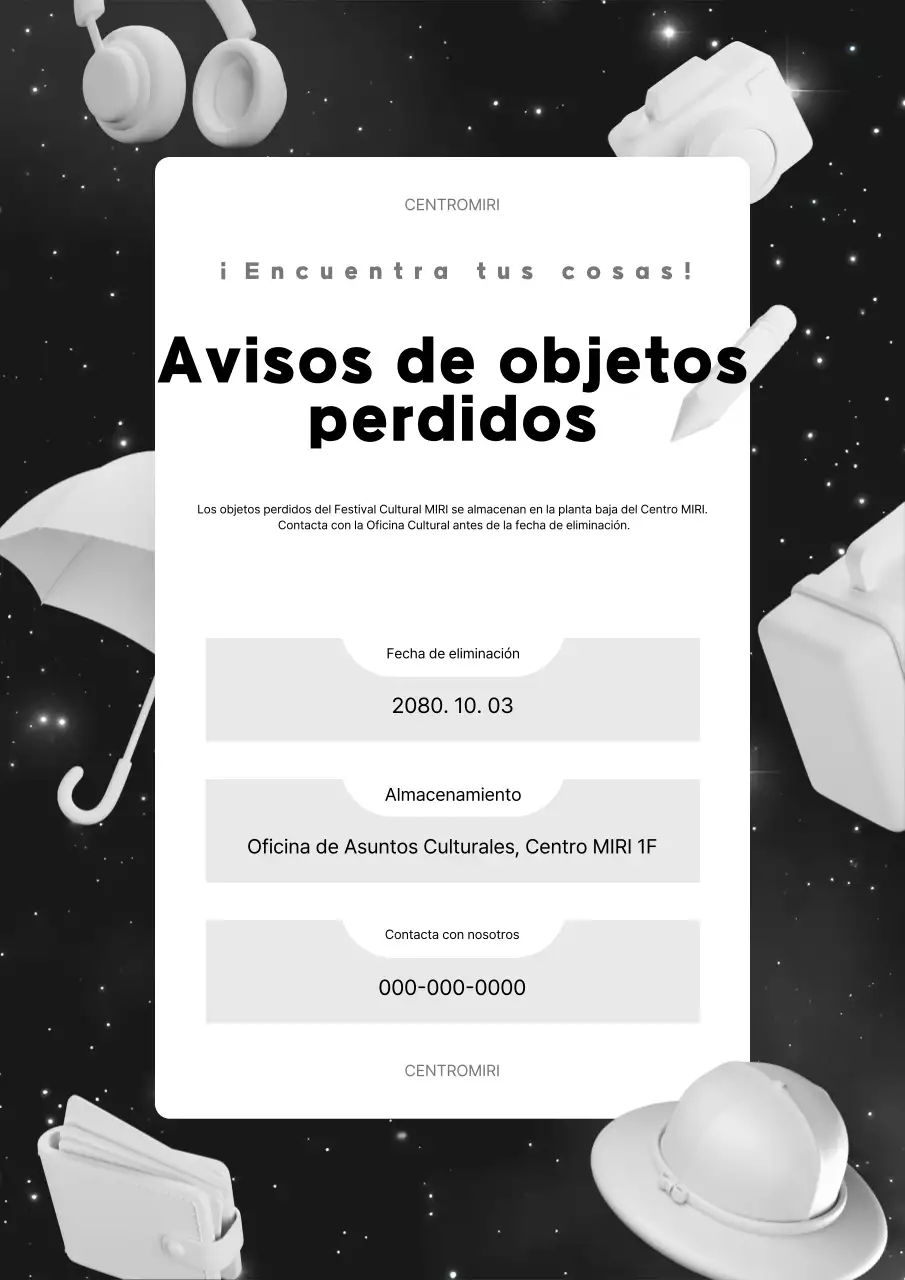 Black Simple Objetos perdidos