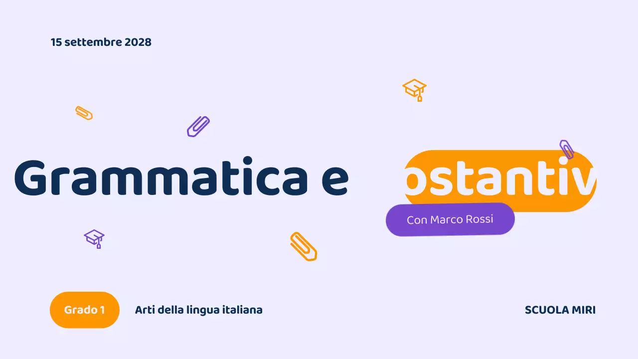 Presentazione del corso di grammatica moderna viola
