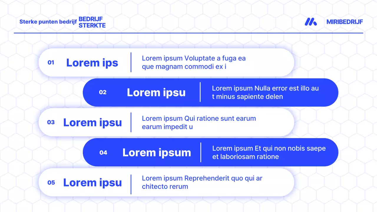 Promoot een modern profiel voor kleine bedrijven in blauw