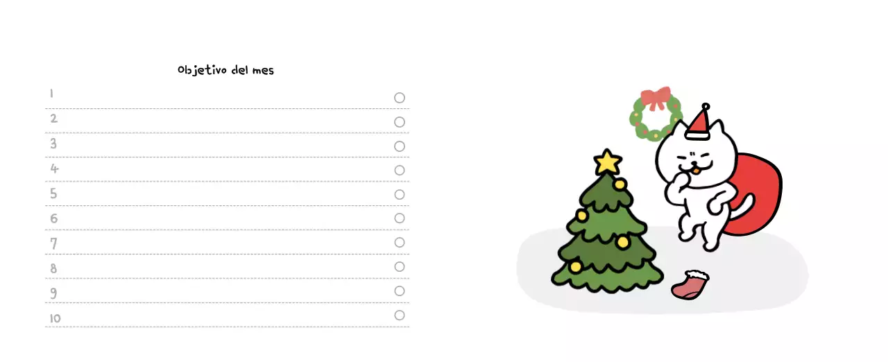 Calendario diario en marfil