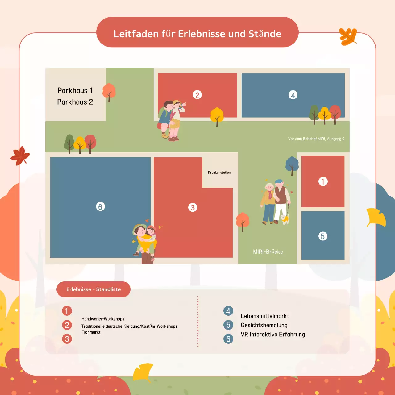 Förderung der rosa und orangefarbenen Festlichkeiten