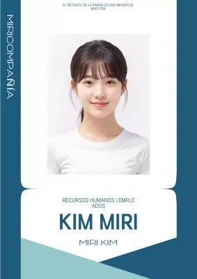 Tarjeta de visita azul con perfil de empresa moderno