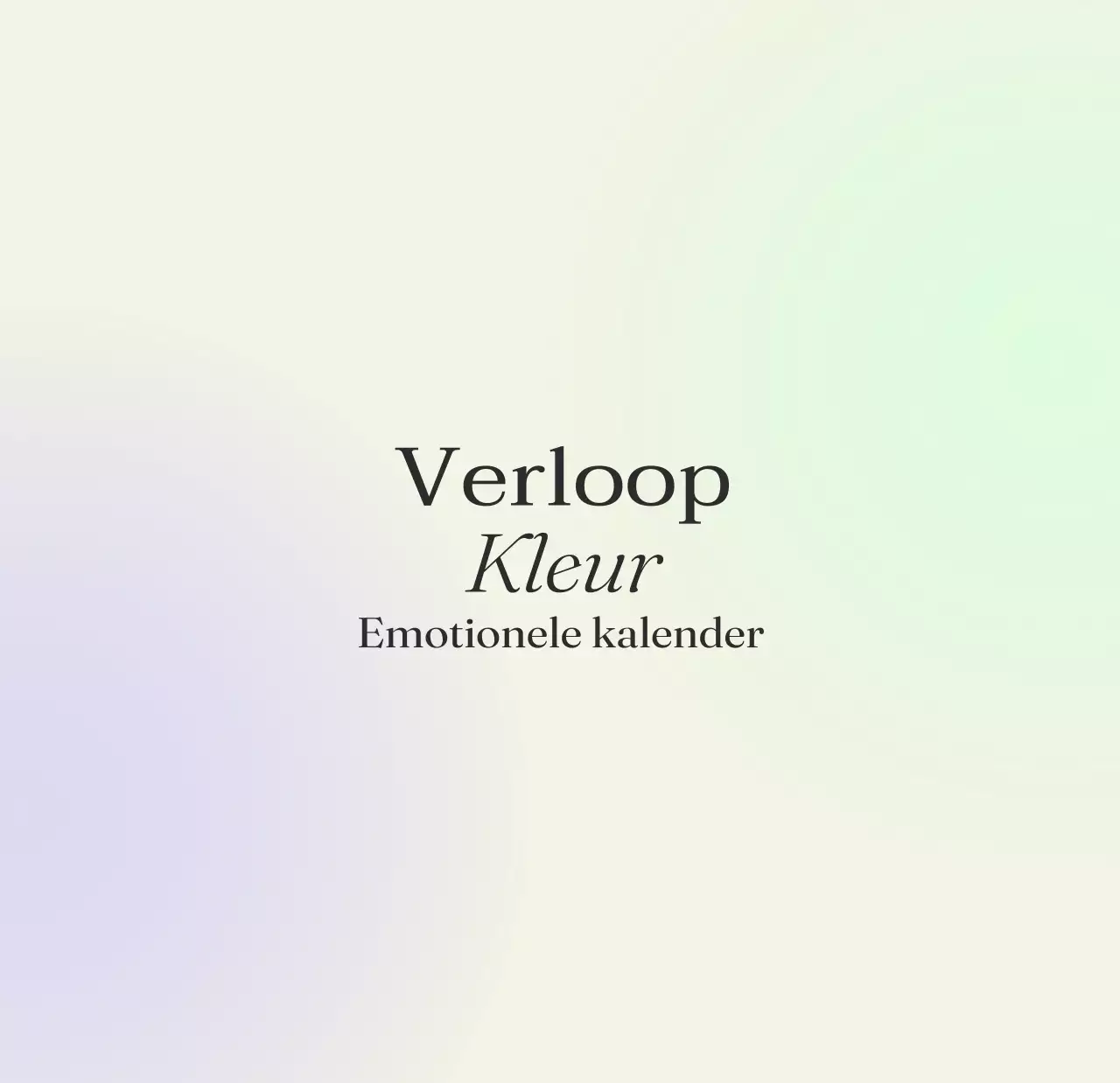 Minimalistische kalender met kleurverloop