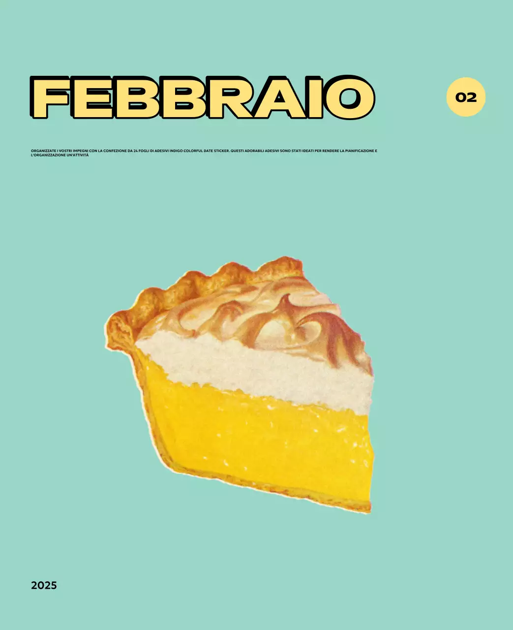 Calendari colorati con una varietà di illustrazioni retrò