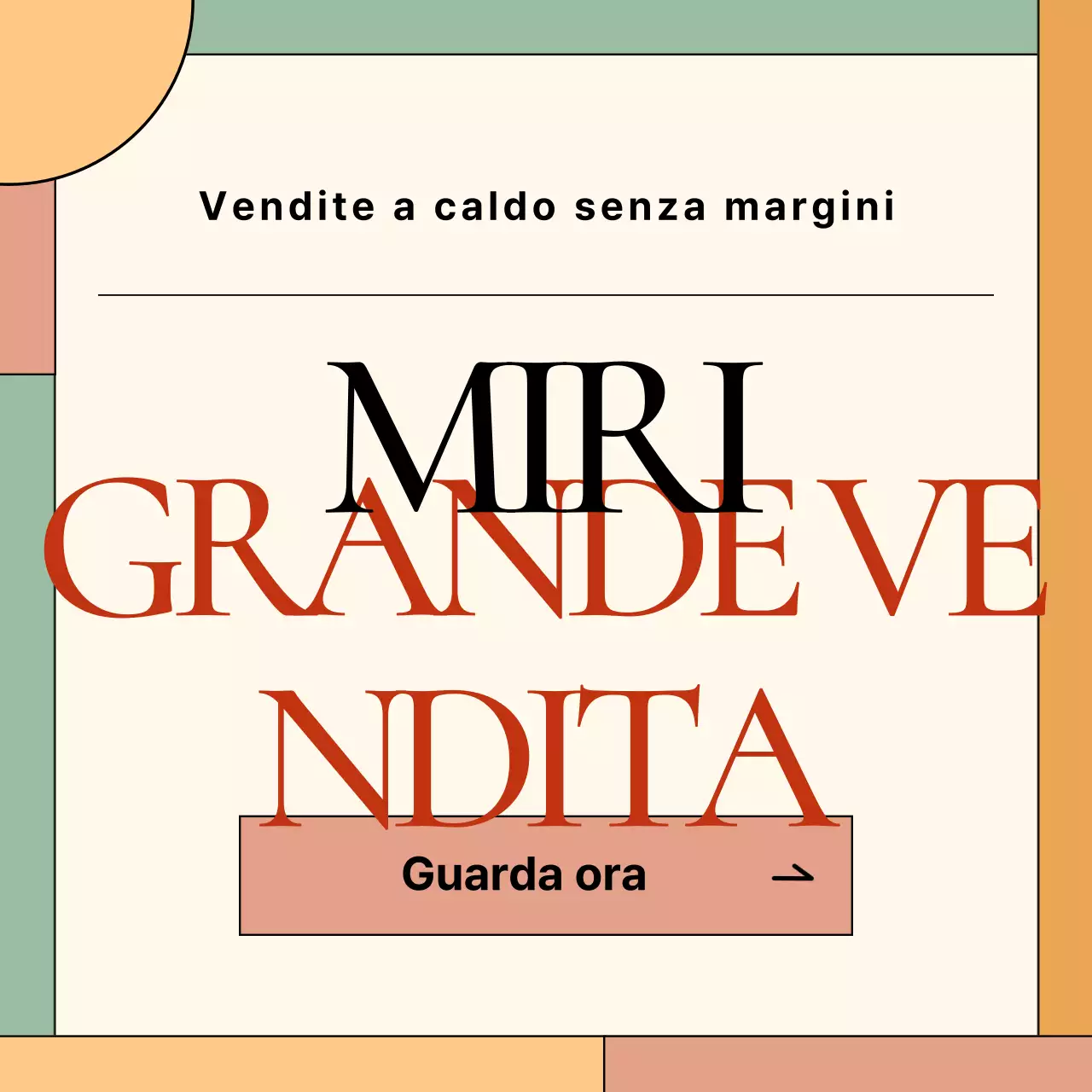 Annuncio di vendita moderno beige