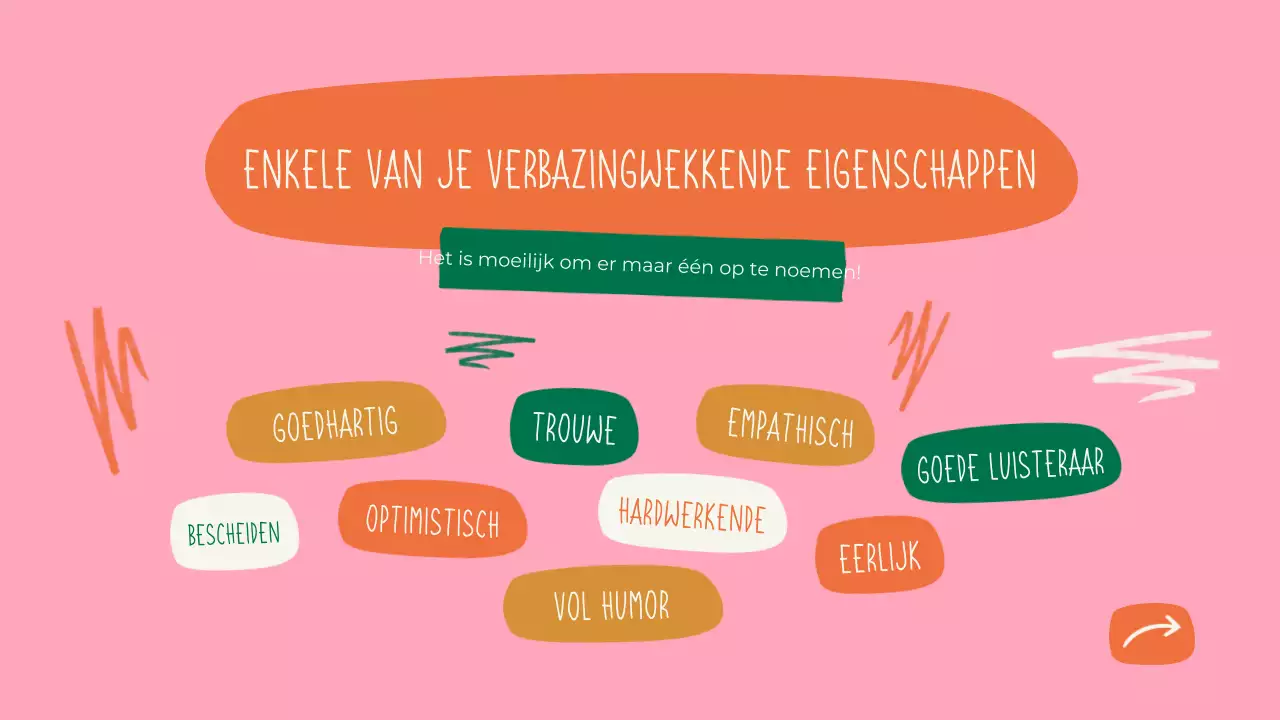 Groene speelse verjaardagspresentatie