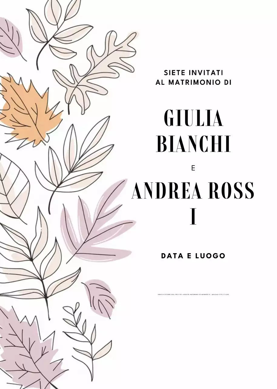 invito di nozze elegante beige