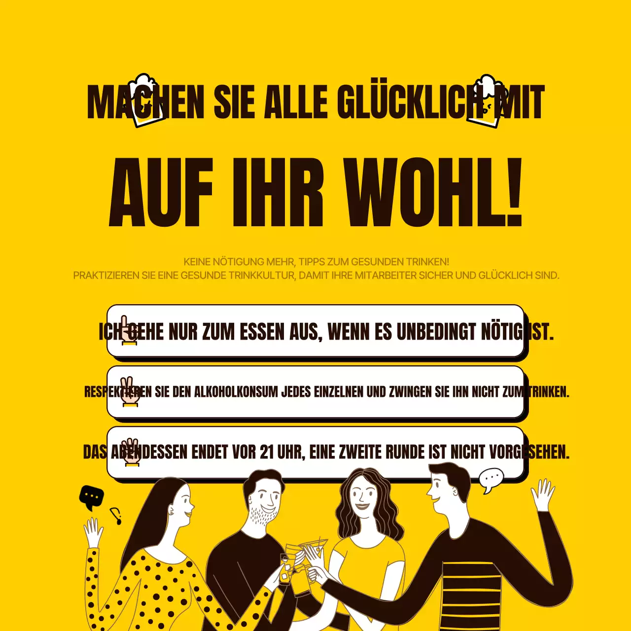 Yellow Simple Dinner Guide