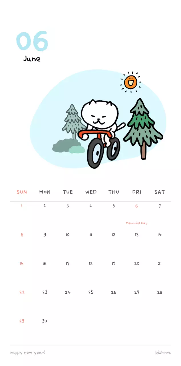 Ivory Cozy Daily Calendar