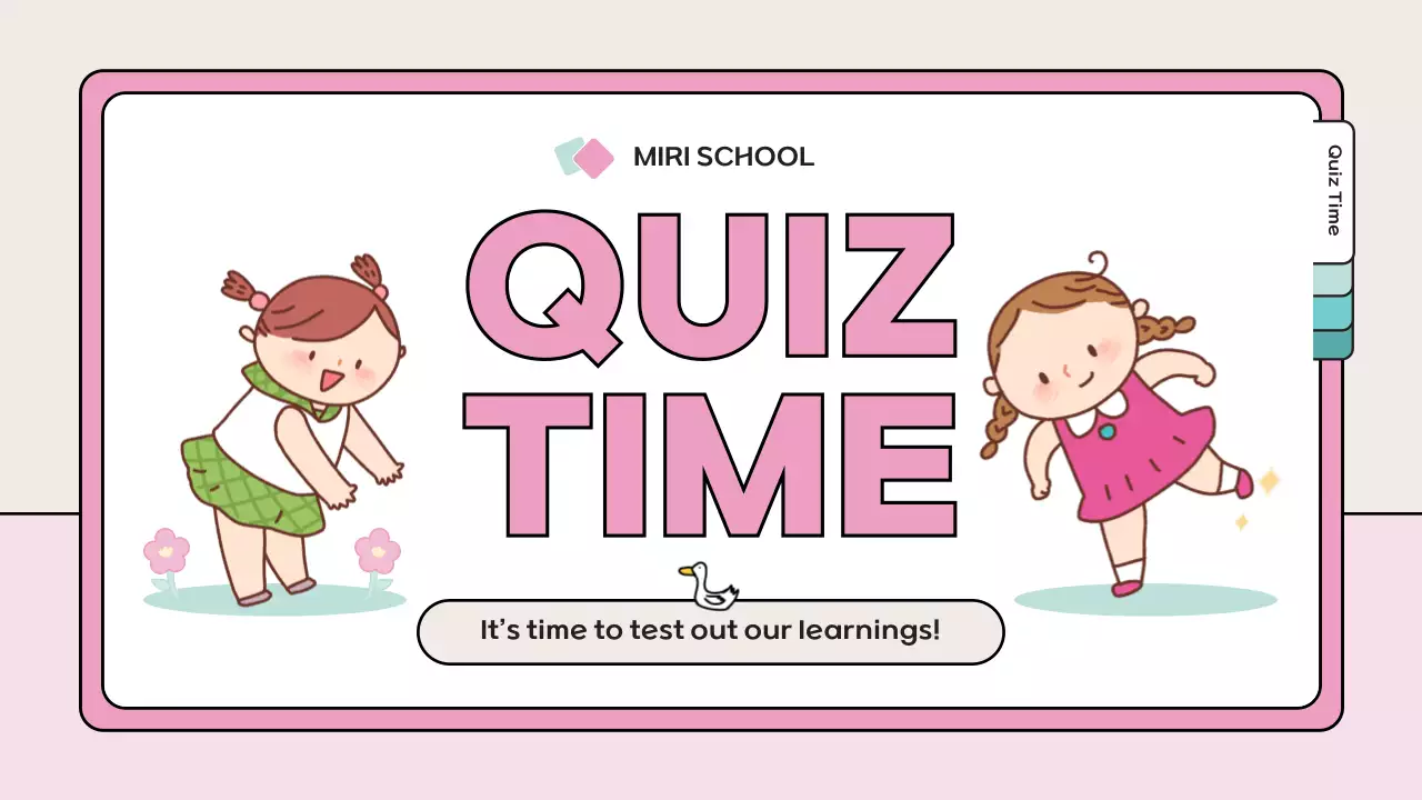 Pink Playful Quiz Guide Presentation