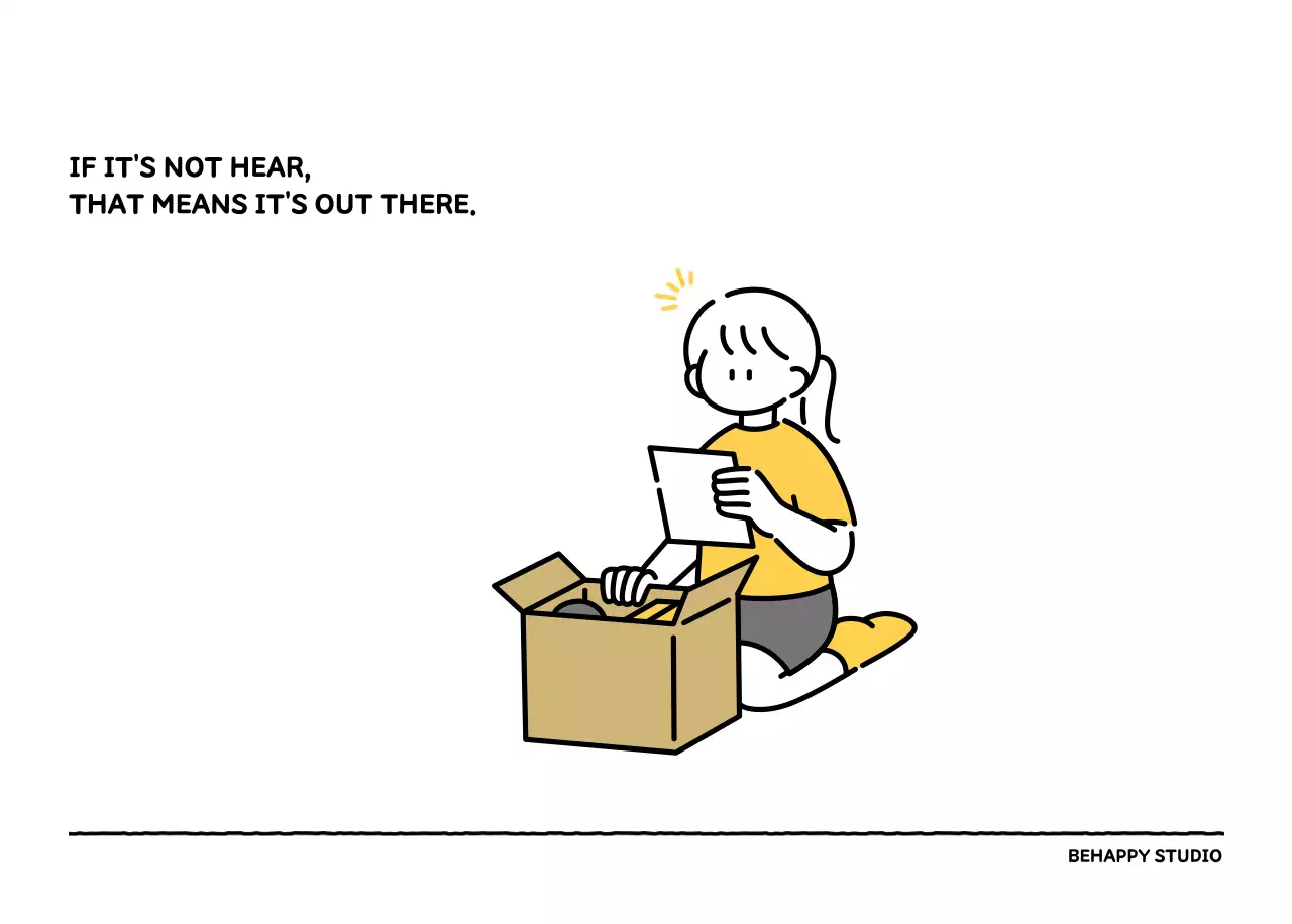 Illustrated calendar with a cute line style