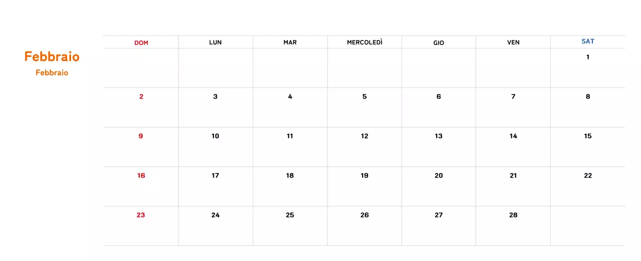 Calendario di Capodanno con una calda illustrazione