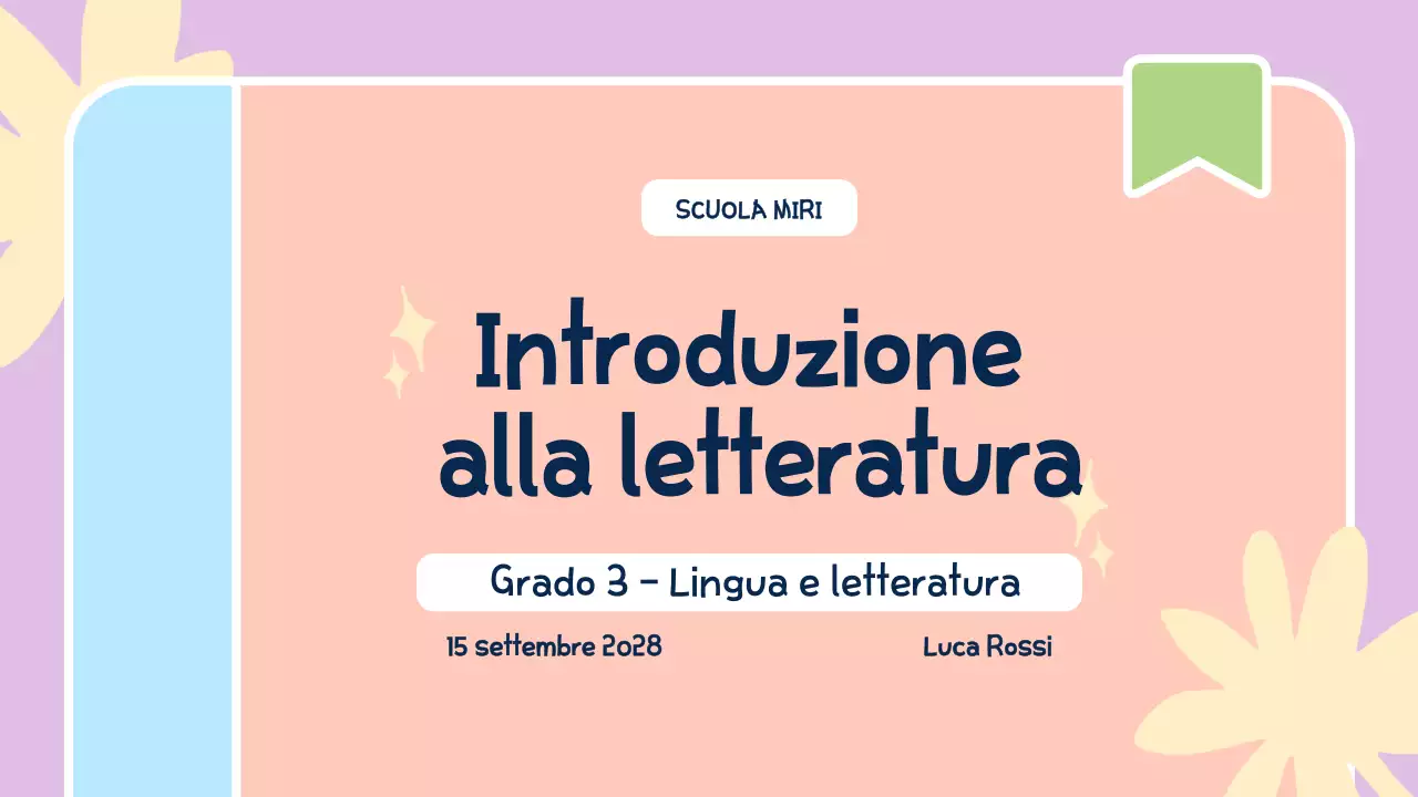 astratto colorato introduzione alla letteratura materiale di classe