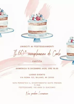 Invito di compleanno elegante beige