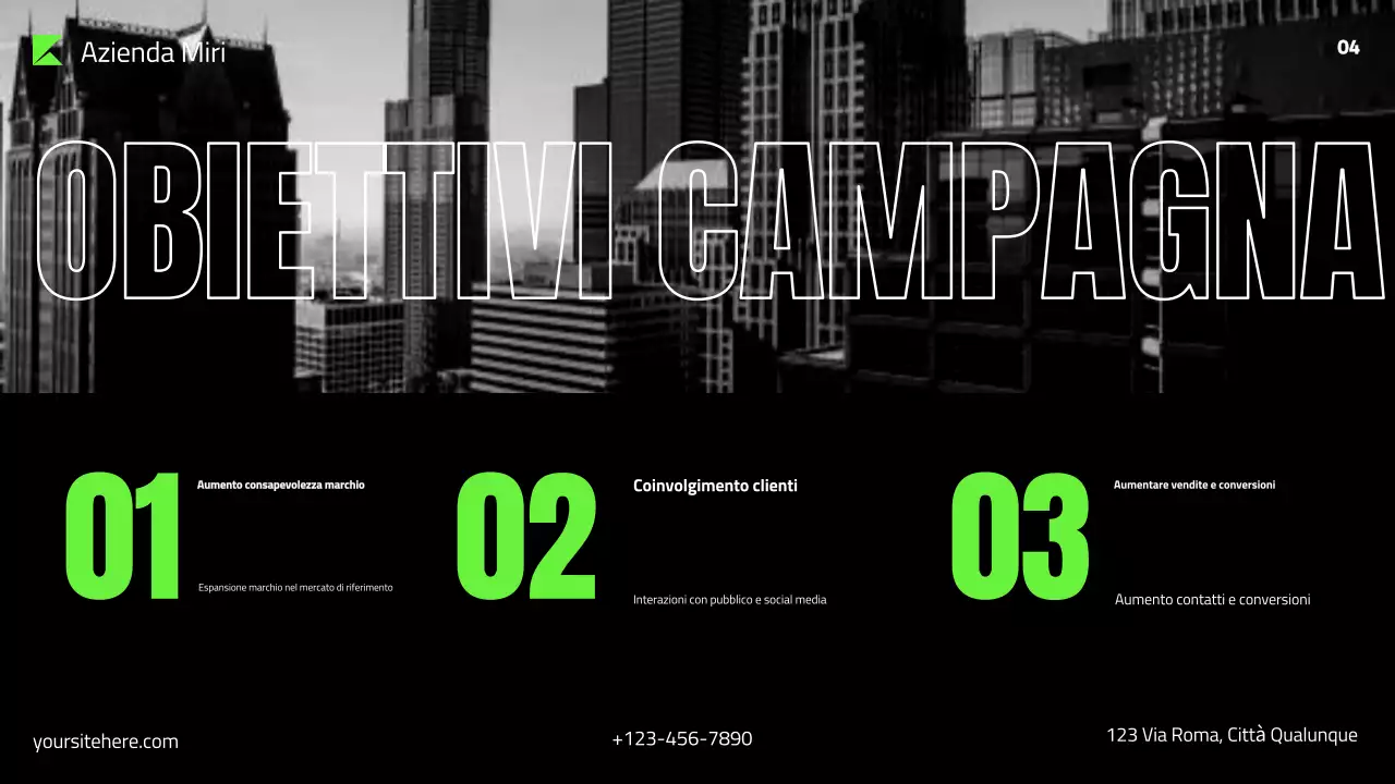 presentazione del piano di marketing verde moderno