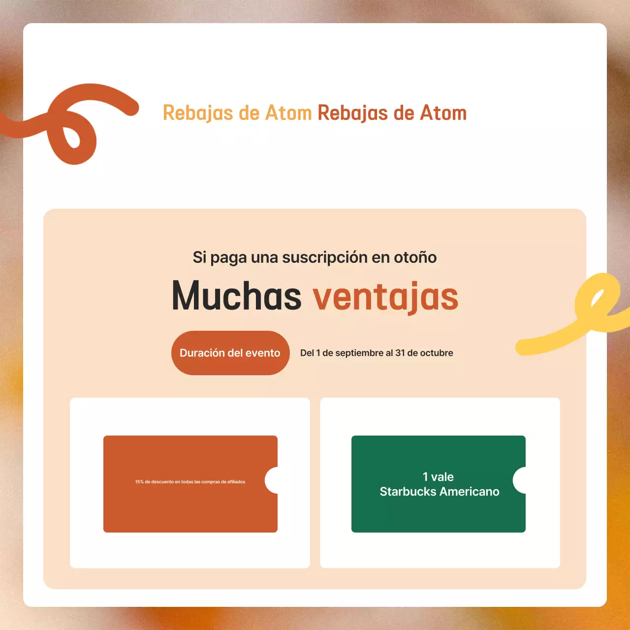 Evento Otoño Naranja Moderno