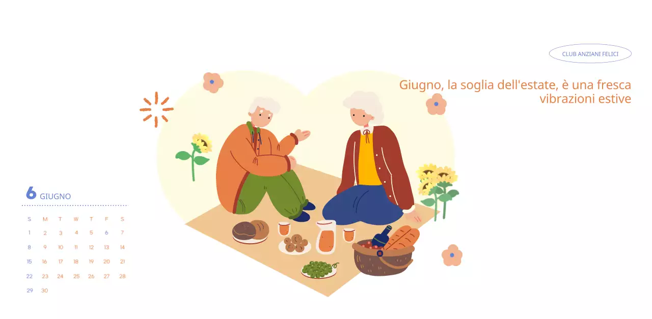 Calendario aziendale con simpatiche illustrazioni