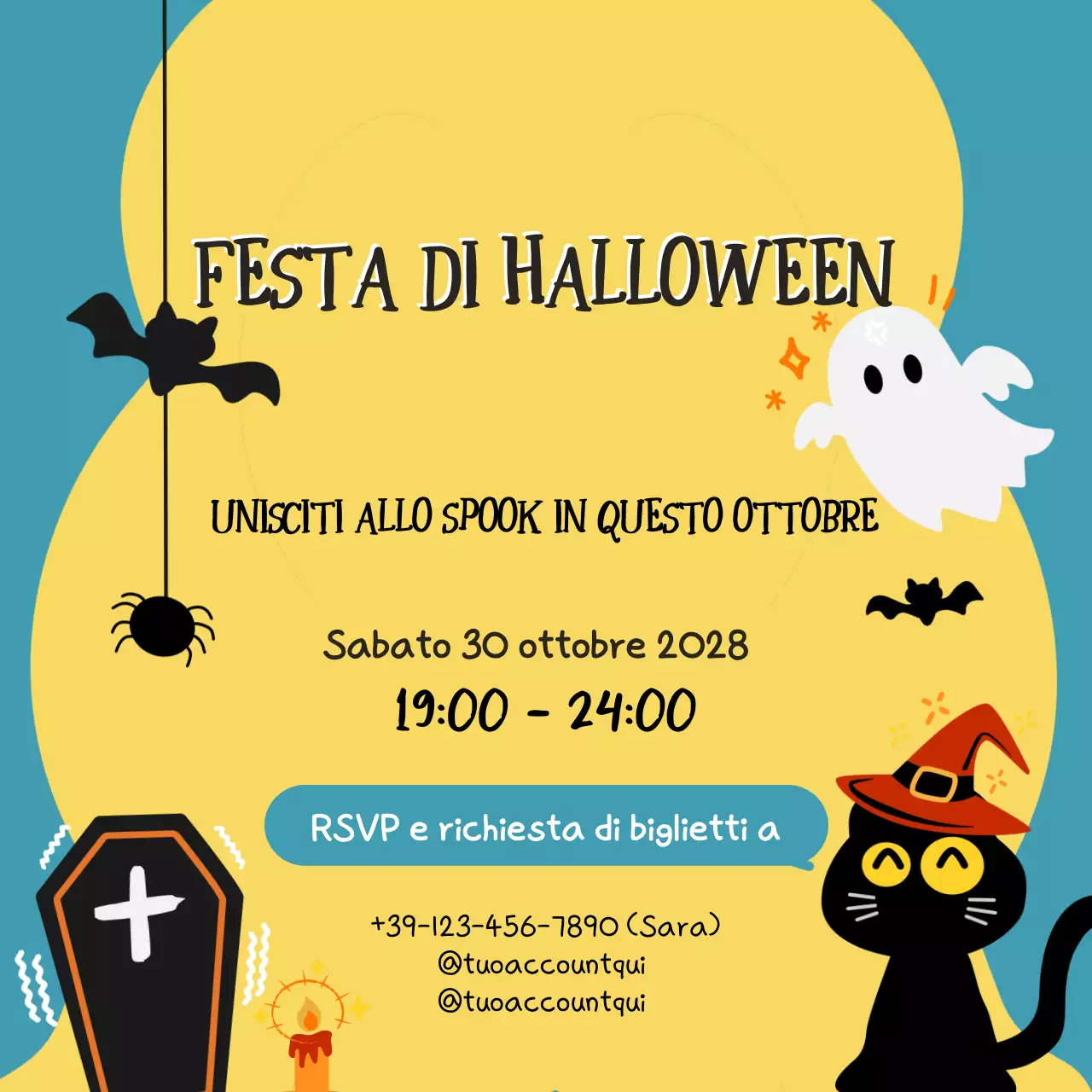 Invito giocoso per la festa di Halloween